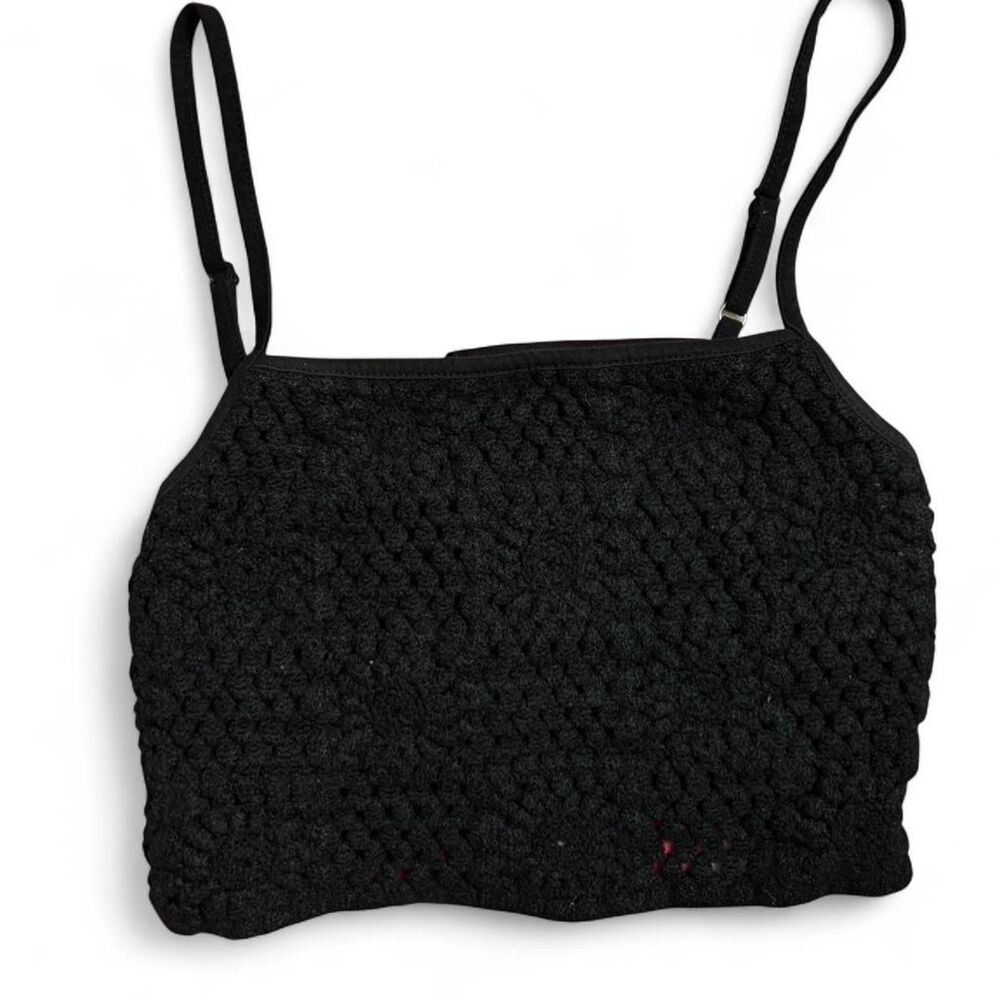 Wild Fable Black Crochet Tank Top Size M Boho‎ Festival Top